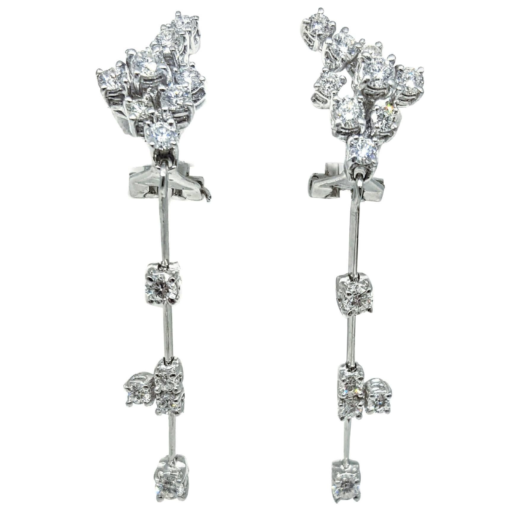 Stefan Hafner Detachable Diamond Dangle Earrings