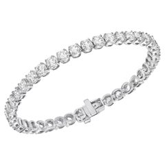 34 Runder Diamant 35 Pointer Jedes Tennisarmband aus 14 Karat Gold 11,9 Karat 7 "