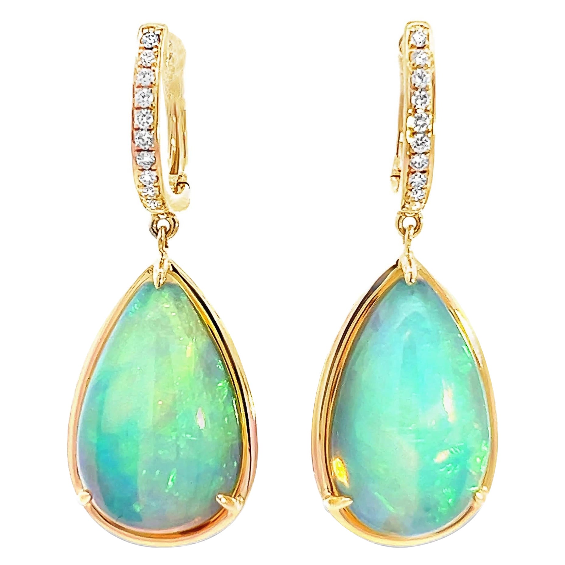 Elegant Opal Drop Earrings
