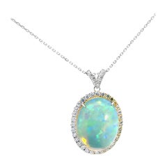 Elegant Opal Pendant Necklace