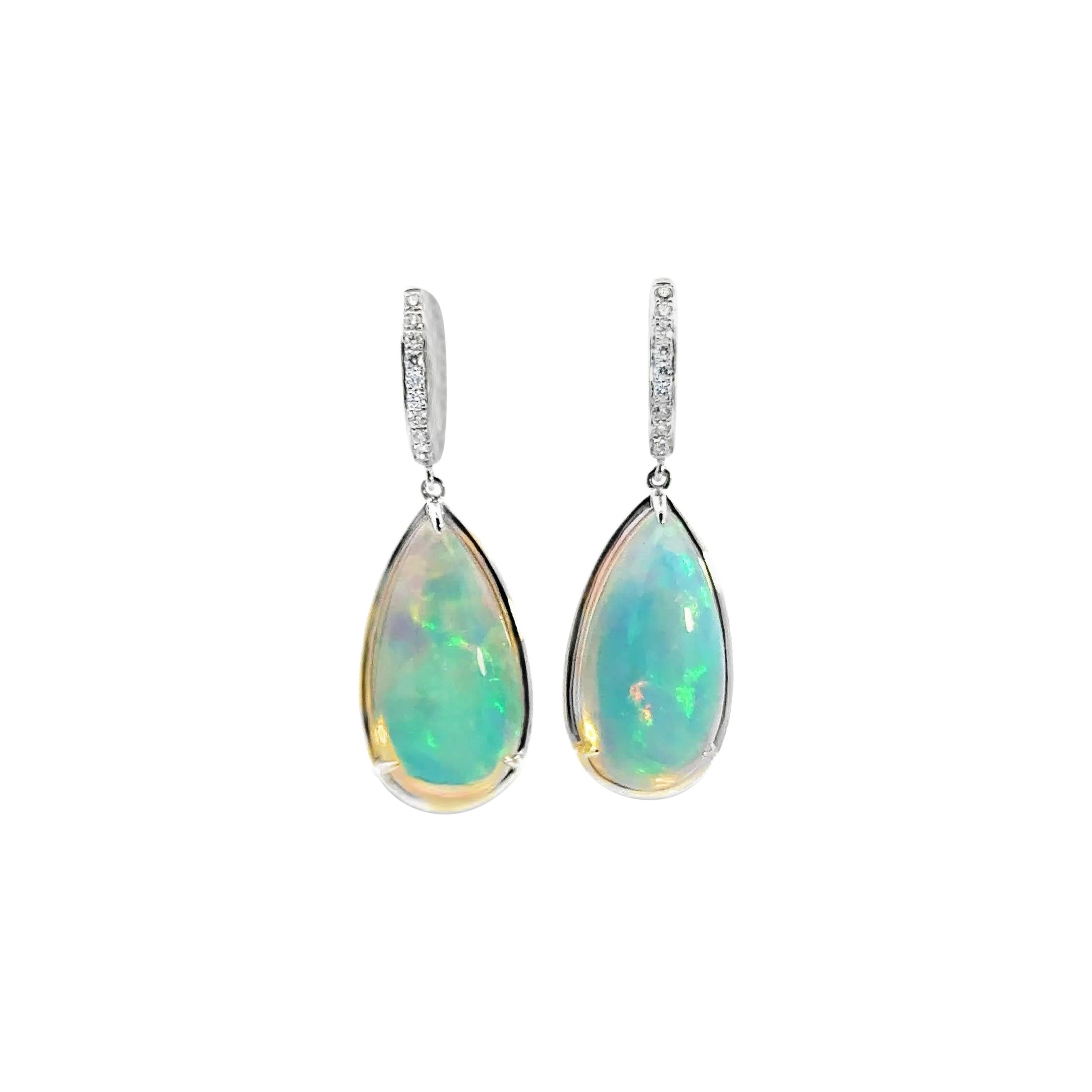 Elegant Opal Drop Earrings