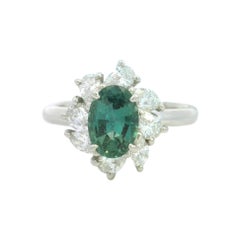 Eleganter Ring mit Smaragd und Diamant