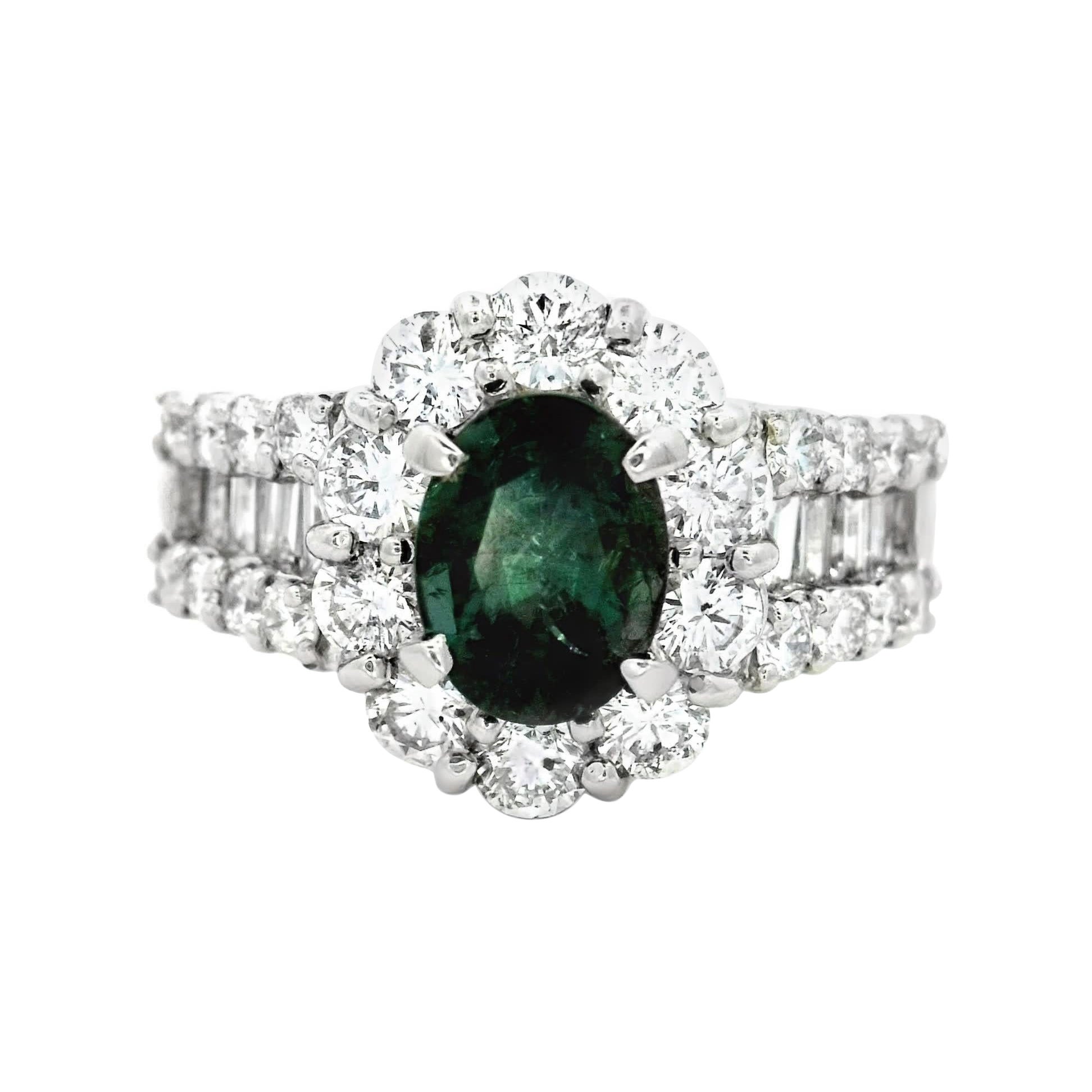 Elegant Green Gemstone Ring