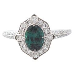 Eleganter Ring mit Smaragd und Diamant