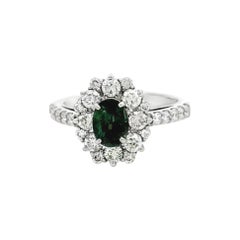 Eleganter Ring mit Smaragd und Diamant