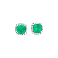 Boucles d'oreilles Elegance en émeraude