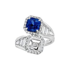 Eleganter Dual-Stein Saphir Ring
