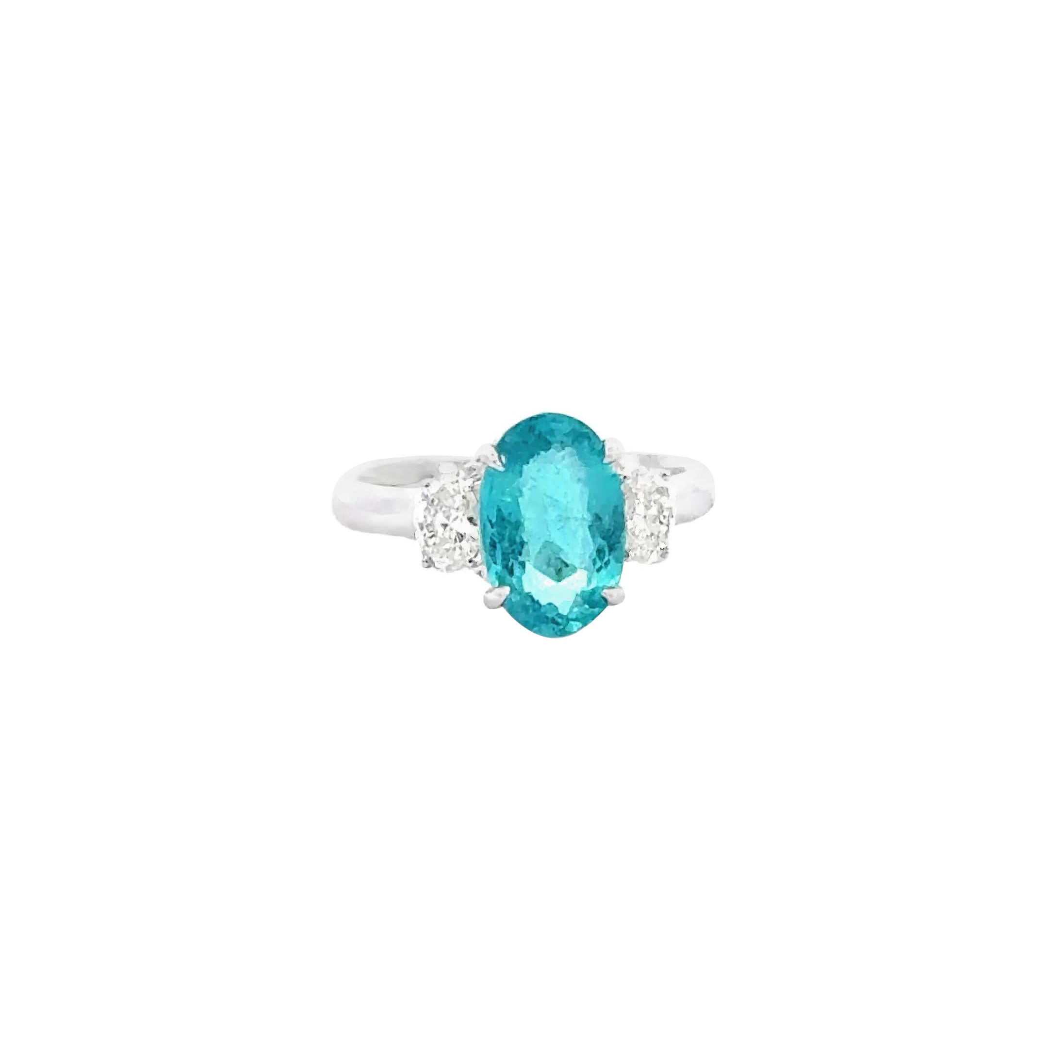 Stunning Oval Paraiba Ring For Sale