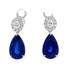 Elegant Sapphire Drop Earrings