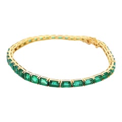 Elegante Pulsera Esmeralda