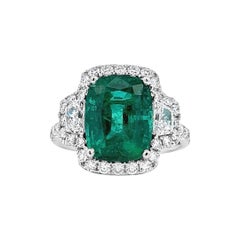 Superbe bague émeraude et diamant
