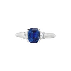 Elegant Blue Sapphire Engagement Ring