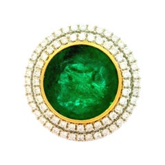 Superbe bague émeraude et diamant