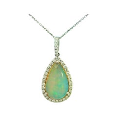 Elegant Opal Pendant Necklace