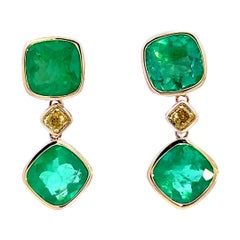 Elegante grüne Edelstein-Ohrringe