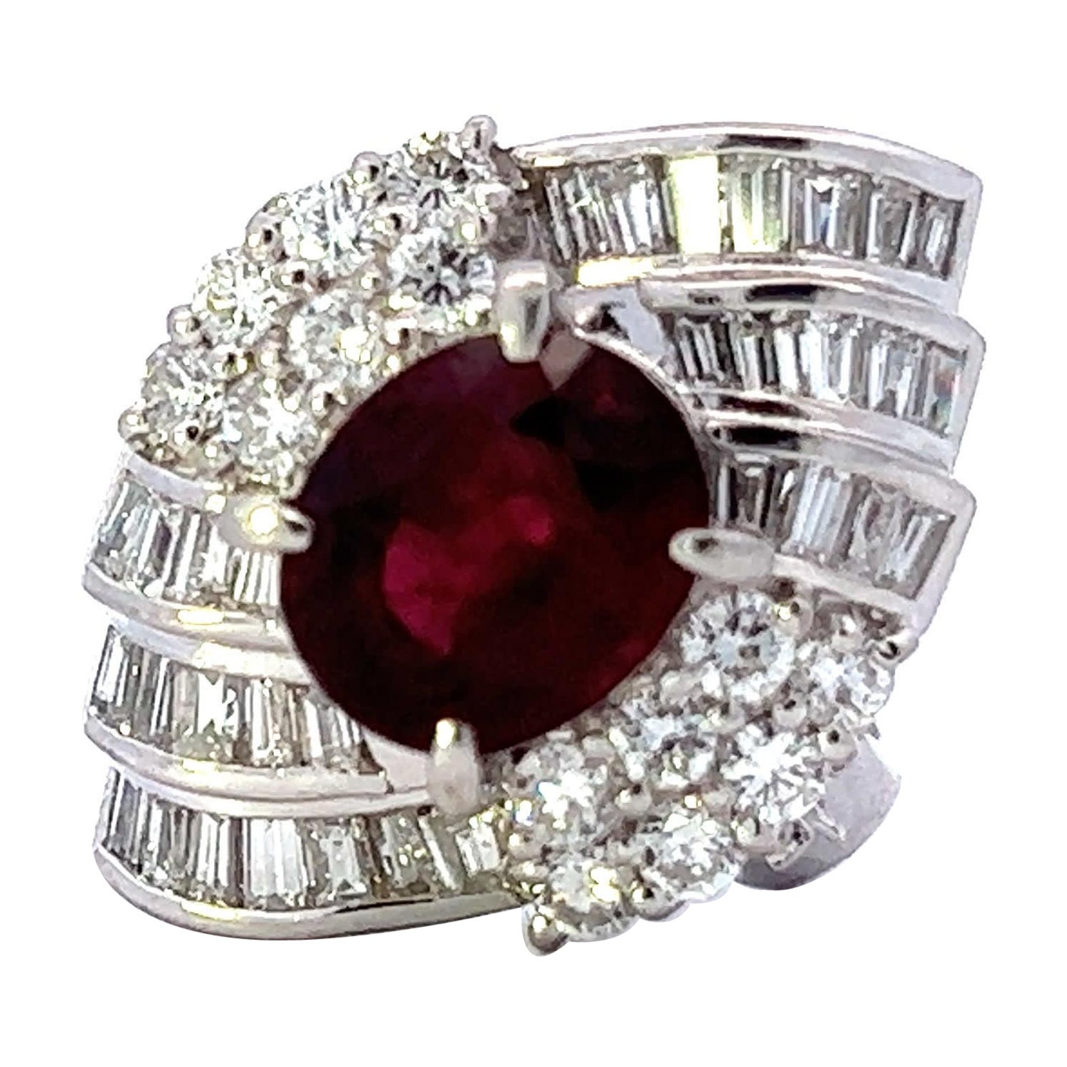Elegant Ruby and Diamond Ring