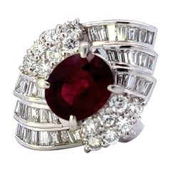 Elegant Ruby and Diamond Ring