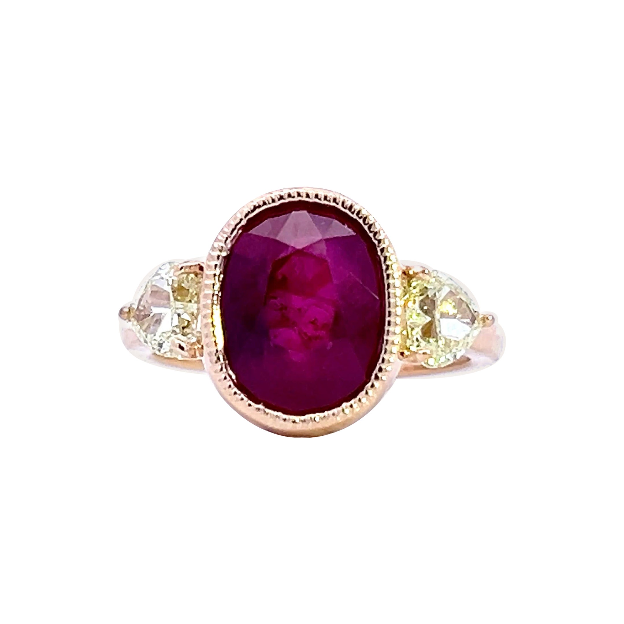 Elegant Ruby and Diamond Ring