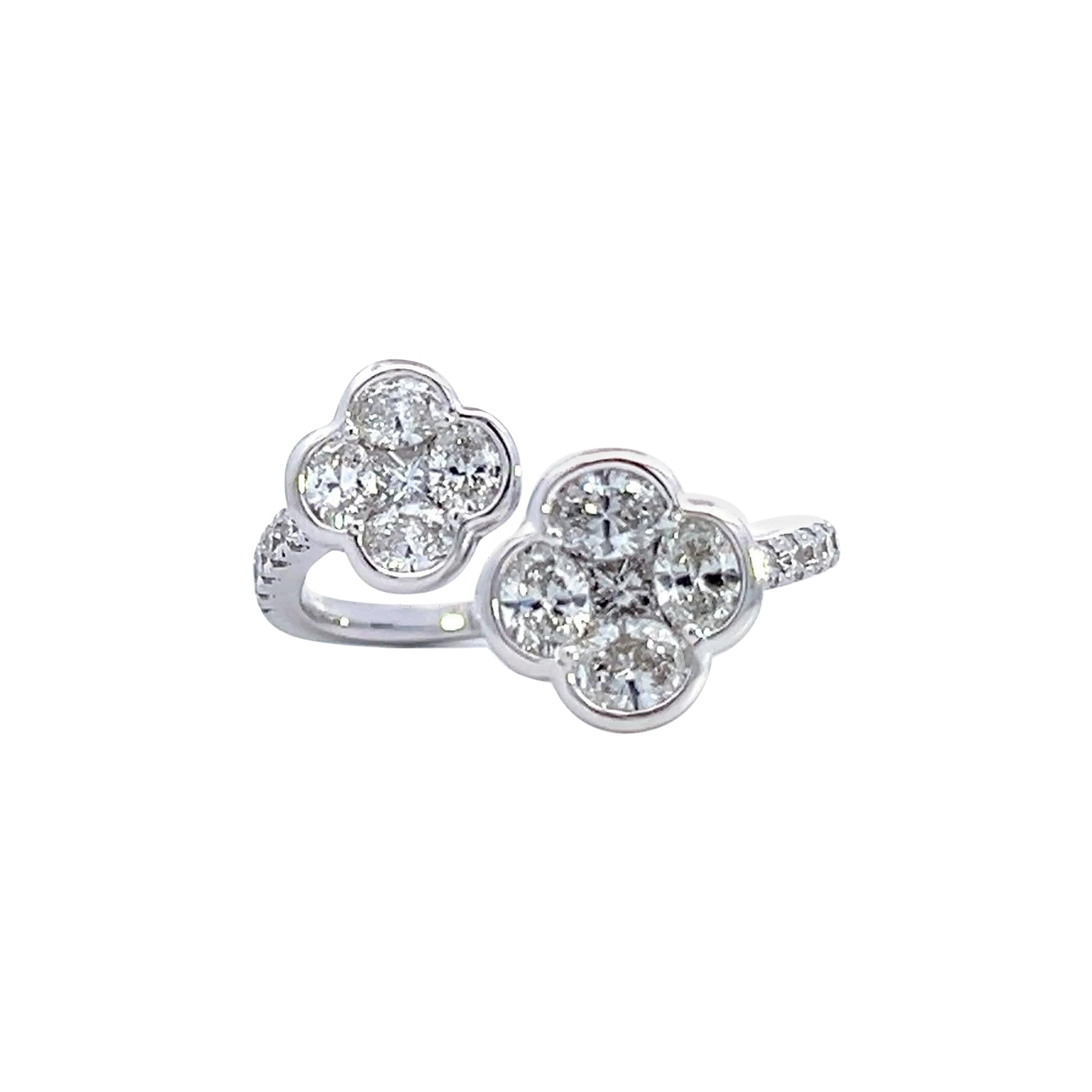 Anello con fiore di diamante Eleg
