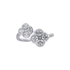 Elegant Diamond Flower Ring