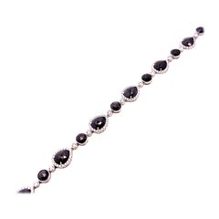 Elegant Black Gemstone Bracelet
