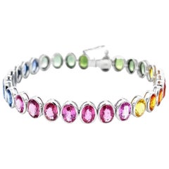 Bracelet de pierres précieuses multicolores
