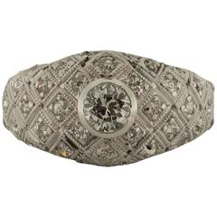 1920s .40 Carat Art Deco Diamond Ring in Platinum