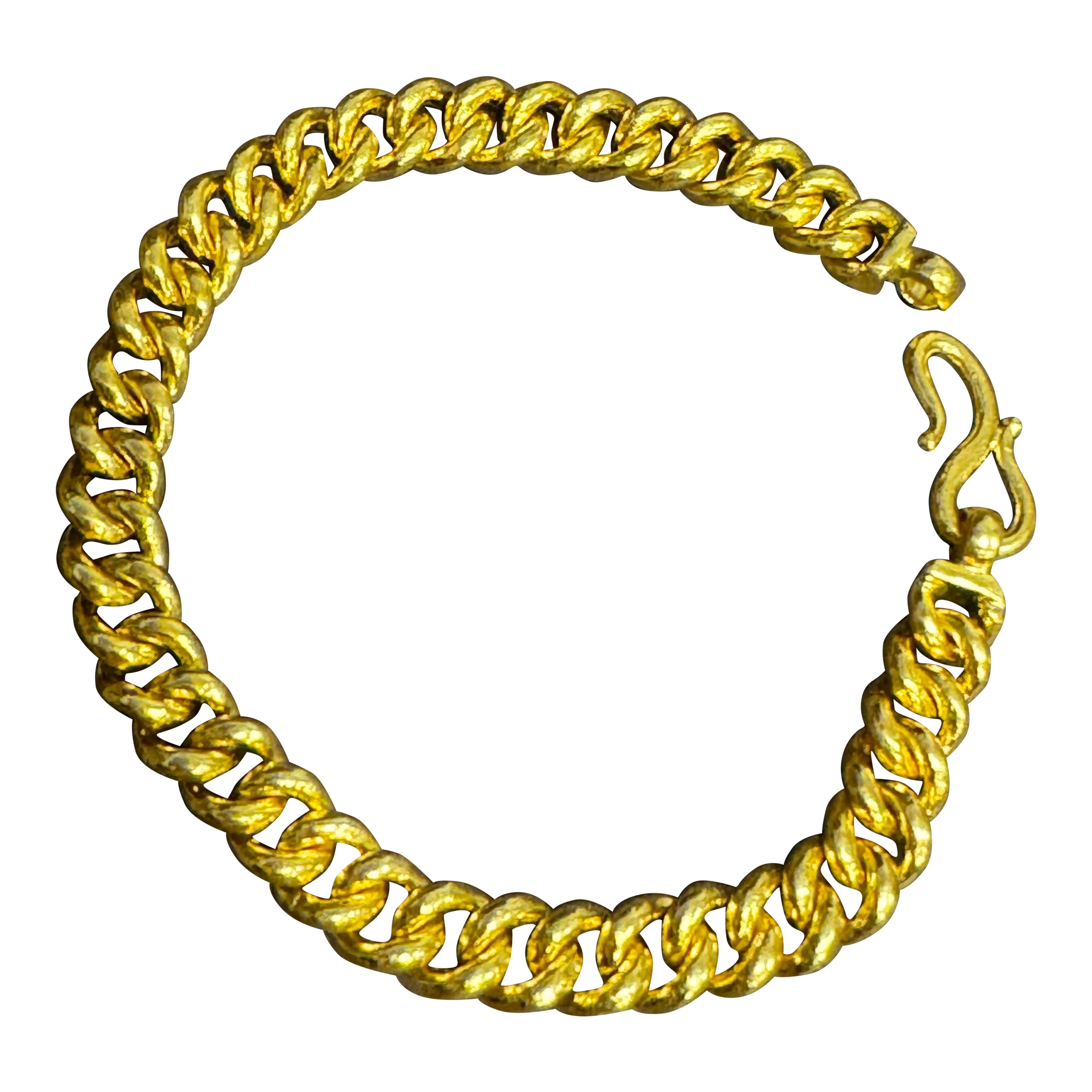 Cuban Link 24 Karat Pure Yellow Gold Solid Bracelet, 65 Gm, Unisex , 8 INCH