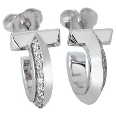 Tiffany & Co. Tiffany T Diamond Earrings in 18k White Gold 0.4 CTW