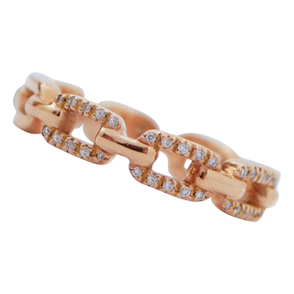 Diamonds, 18 Karat Rose Gold Ring.