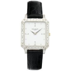Patek Philippe Platinum Baguette Diamond Wristwatch Ref Model 5007P