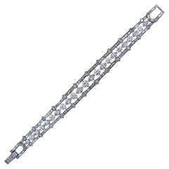 Van Cleef and Arpels 30ct Diamond Bracelet, Platinum
