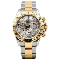Rolex Yellow Gold Stainless Steel Daytona Mechanical Wristwatch 