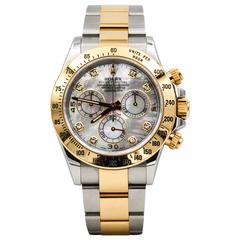 Rolex Yellow Gold Stainless Steel Daytona Mechanical Wristwatch