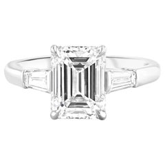 GIA Ct. 2 ct Total Weight Pear Cut Diamond ring FLAWLESSD COLOR