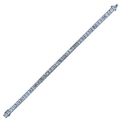 Bracciale con diamanti taglio baguette Tiffany & Co. 20ct, platino, epoca metà secolo
