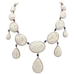 Sapphire Drop Necklaces