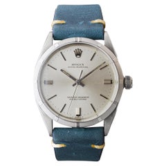 Rolex Steel Oyster Perpetual avec cadran argenté d'origine circa 1960's