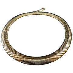 Rose Gold French Tubogas Necklace circa 1950