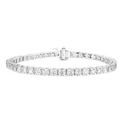 Bracelet tennis de 40 diamants ronds de 25 pointes chacun en or 14 carats 10 carats 7 "