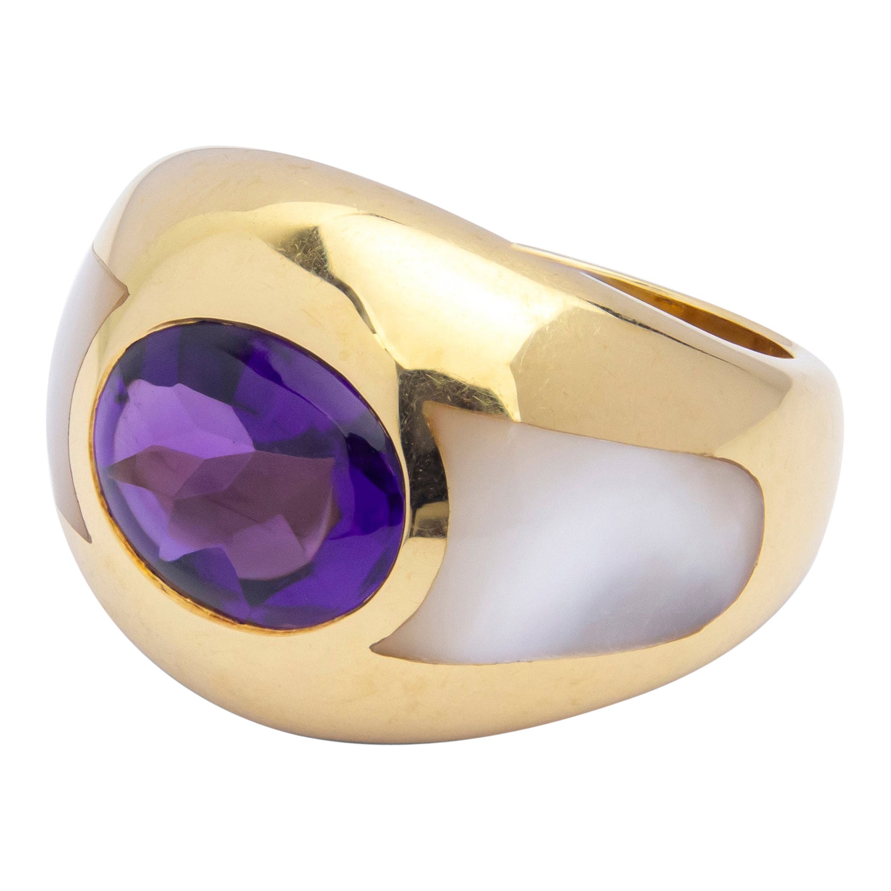 Mauboussin Amethyst & Mother of Pearl Cocktail Ring
