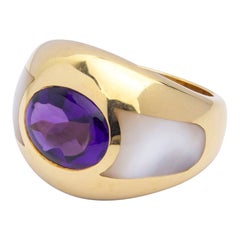 Mauboussin Amethyst & Mother of Pearl Cocktail Ring