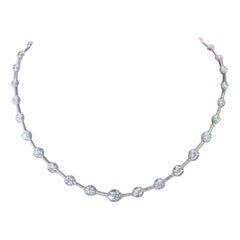 Collar de oro de 18 quilates con diamantes naturales de 5,30 quilates