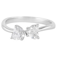 Alexander Beverly Hills 0,85ct Herz Form Diamant Toi Et Moi Ring 18k