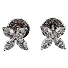 Boucles d'oreilles Tiffany Victoria Diamant en PT950 Large