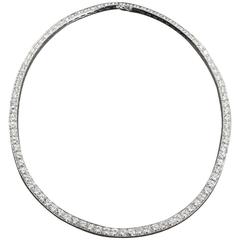 27 Carat Diamond in White Gold Collar Necklace 11