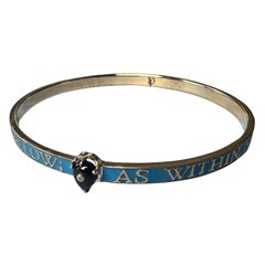Armreif Gold Blau Emaille