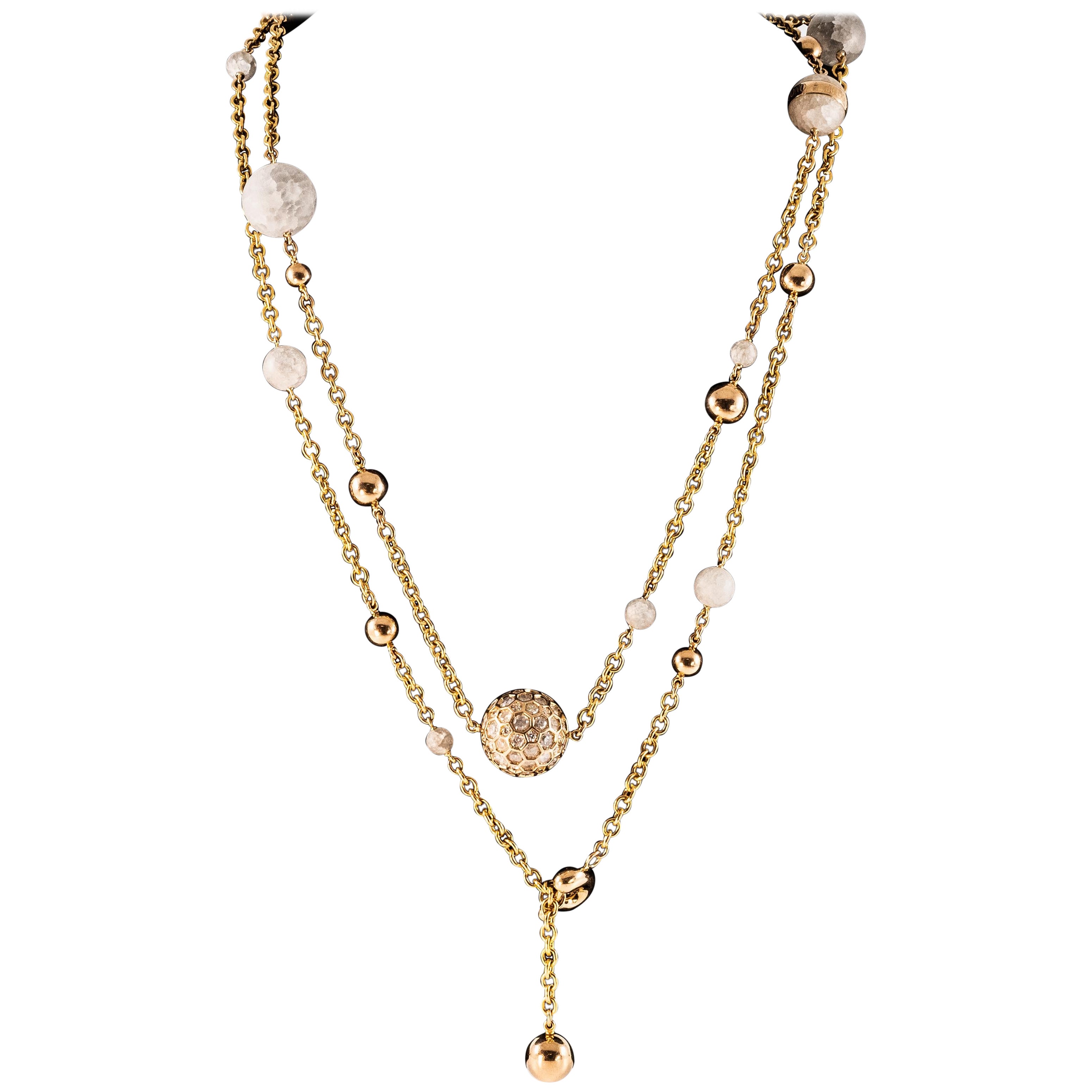 de GRISOGONO Rose Gold Rock Crystal Necklace