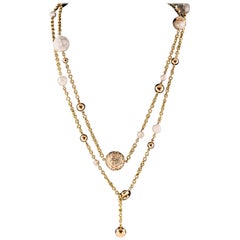 Collar de cristal de roca de oro rosa de GRISOGONO