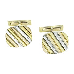 Boutons de manchette en or trois tons